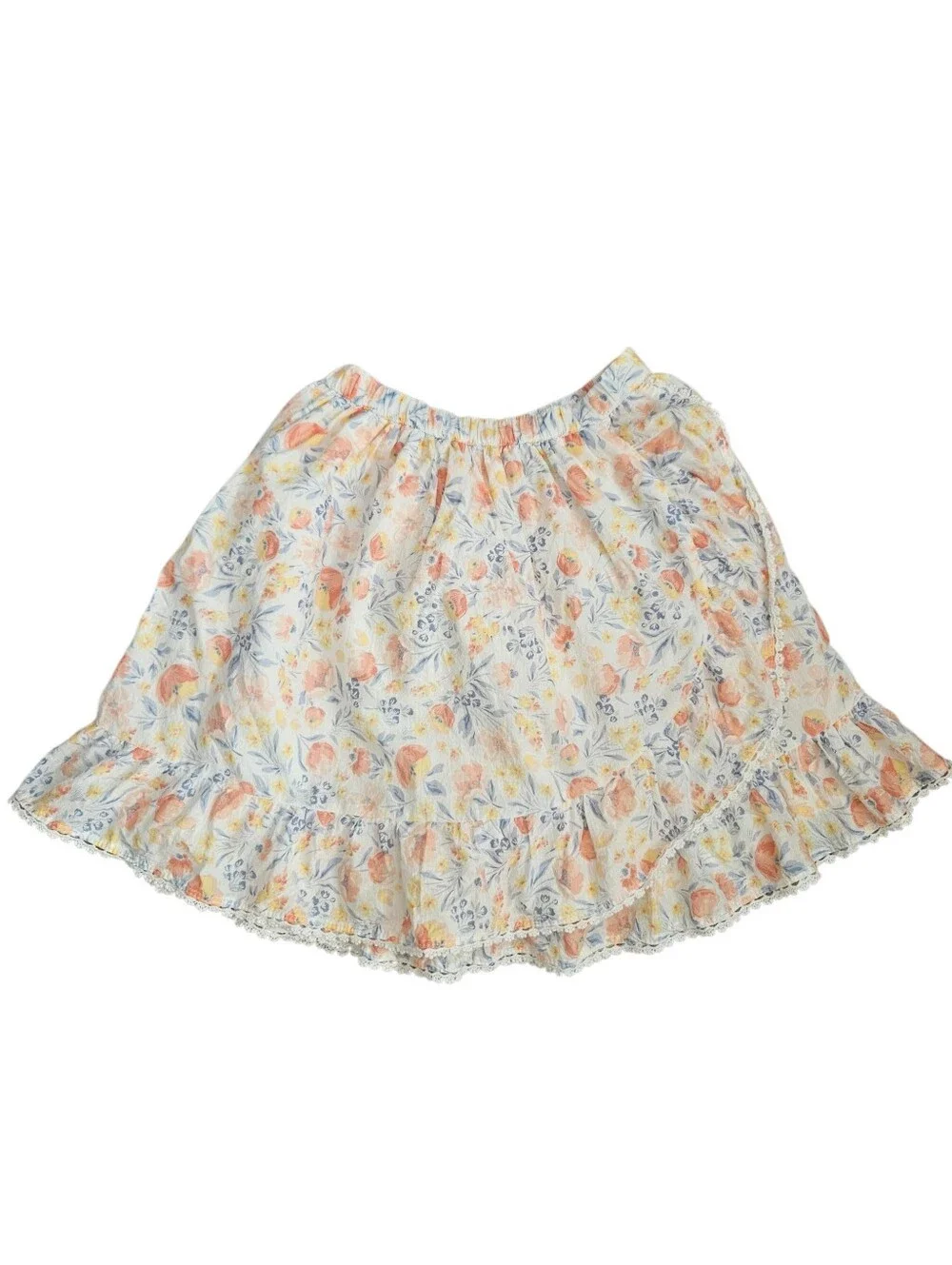 Tommy Bahama Girls Sz 8 Ruffled Hem Lined Floral Skirt Summer Party‎ Church